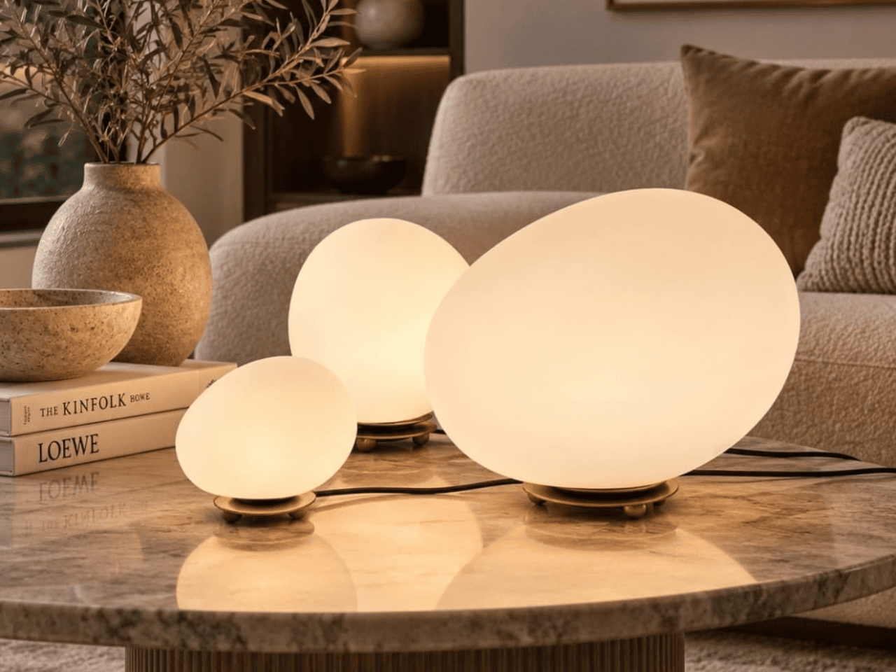 Pebble Table Light in modern interior