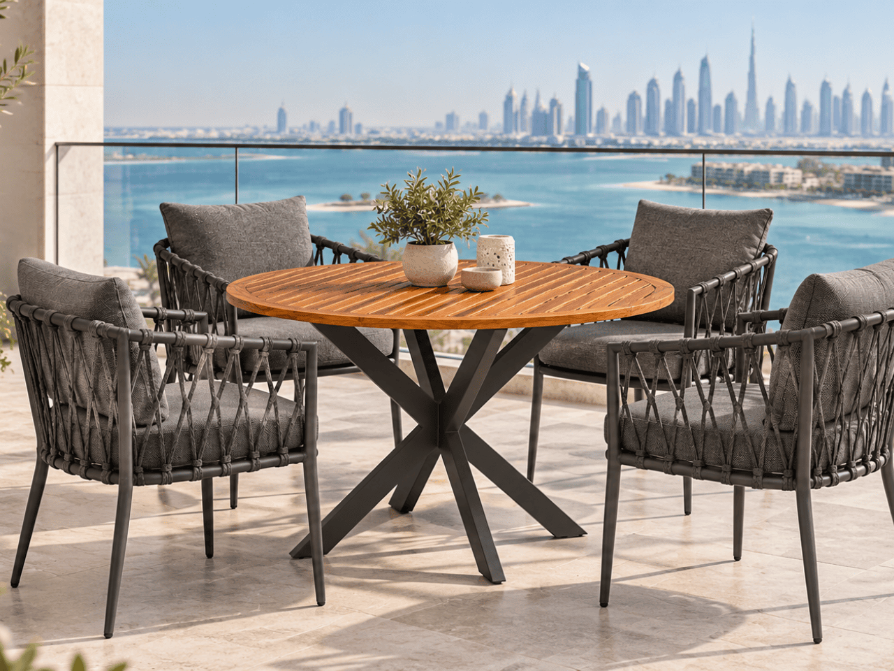 Nisa Outdoor Dining Set for Four